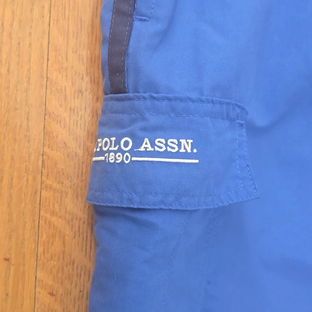 U.S. POLO ASSN SIGNATURE BRAND MEN'S BLUE SWIM BOTTOMS TRUNKS SIZE LARGE